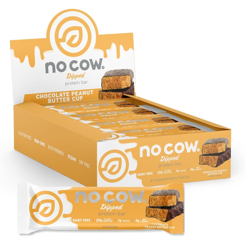 High Protein Bars Chocolate Peanut Butter Cup Healthy Snacks 20g Vegan Protein High Fiber Low Sugar Keto Friendly Dairy Gluten Free 12 Count