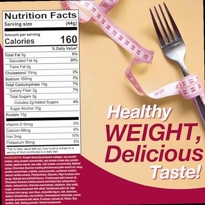 ProtiDIET Cookies and Cream High Protein Bar 15g Protein No Trans Fat Meal Replacement Bars Great Protein Snacks for Adults to Support a Busy and Active Lifestyle 7 Protein Bars Per Box